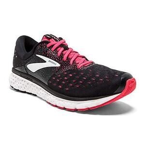 BROOKS WOMENS GLYCERIN 16 RUNNING SHOE - BLACK/PINK/GREY - B - 7.5